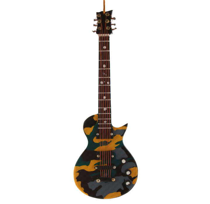 Miniature Camouflage Electric Guitar